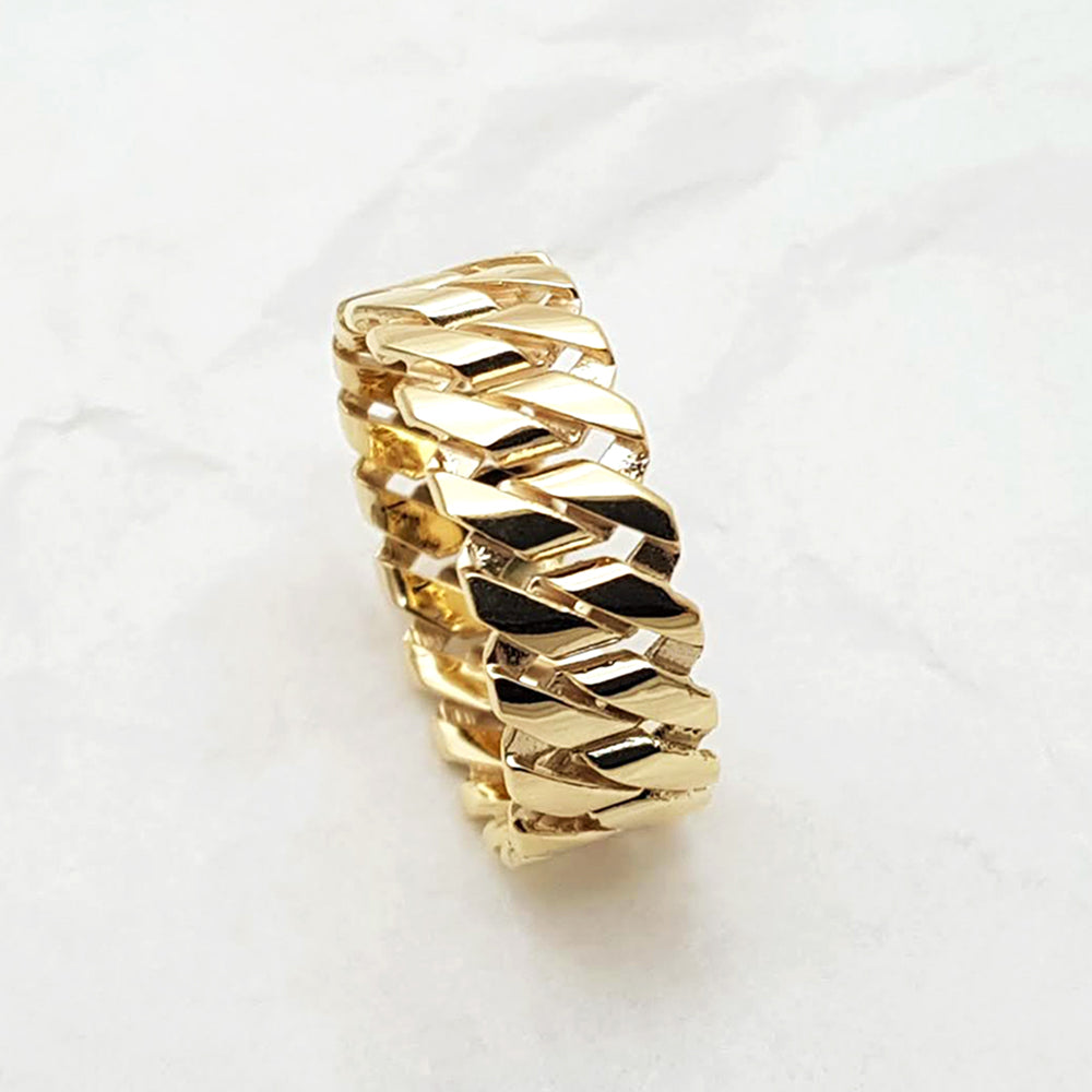 18k gold deals chain ring