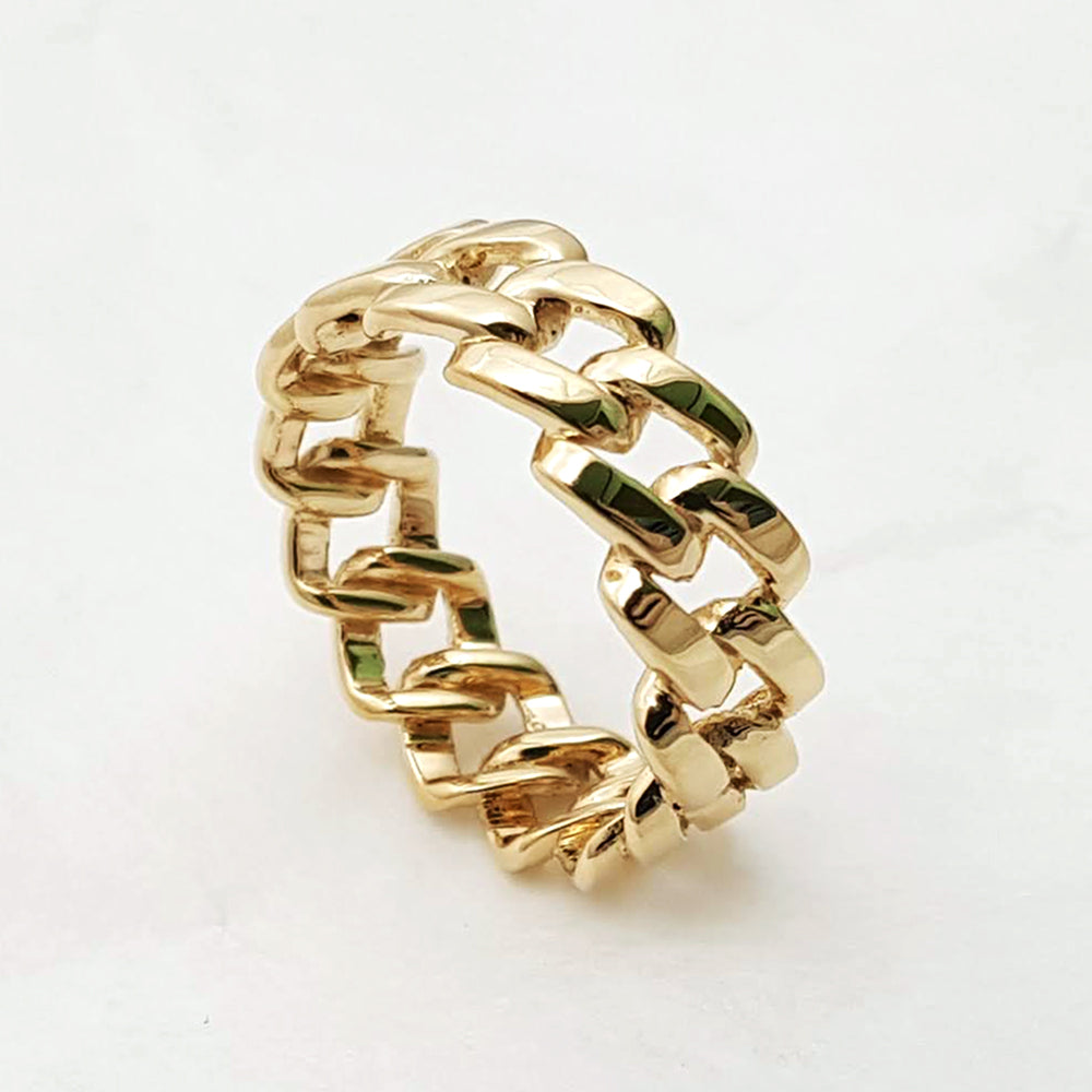 Chain Ring Gold / 3