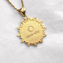 Load image into Gallery viewer, 14k 18k gold sun st george pendant necklace 2
