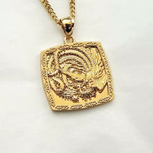 Load image into Gallery viewer, 14k 18k gold Korean phoenix pendant necklace for men
