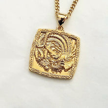 Load image into Gallery viewer, women&#39;s and men&#39;s phoenix pendant necklace in 14k and 18k gold
