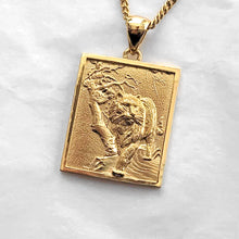 Load image into Gallery viewer, 14k 18k gold tiger necklace pendant 2 for men
