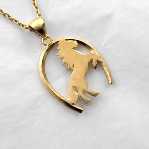 14k 18k gold horse necklace pendant 1 for men