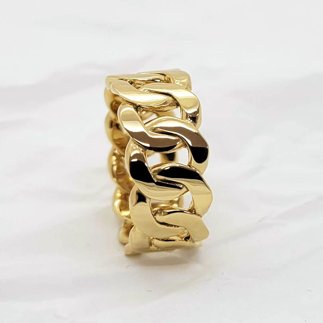 Women's 14K Gold Curb Chain Ring in Yellow Gold, Size 4 by Quince