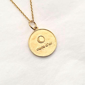 18k 14k gold zodiac Gemini necklace pendant for women